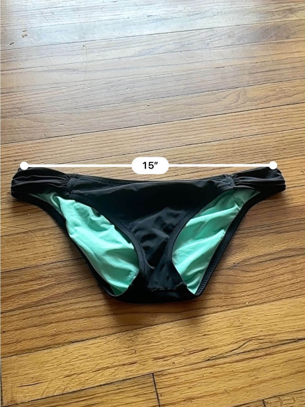 Shade & Shore Black Teal Push-Up Halter Bikini Set 36D Cutout Lace Overlay - Picture 7 of 7